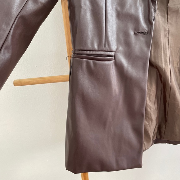 VRG GRL Brooklyn Baby Jacket - Faux Leather Chocolate - XS/S - Picture 5 of 7